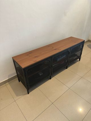 Mueble TV IKEA FJÄLLBO Negro/Madera