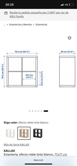 Estantería KALLAX IKEA 4 cubos