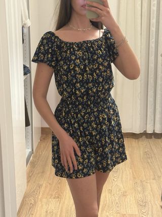 MANGO Romper Floreale Boho-Chic