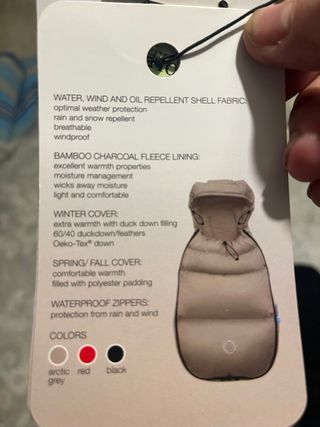 Saco Bugaboo gris , 2 tapas (invierno y primavera)