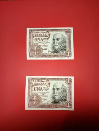 4 Billetes S/C España: 100 y 1 Pta