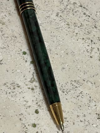 Penna Waterman verde marmo oro
