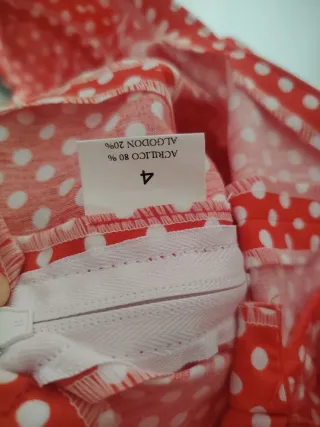 Vestido Gitana/Flamenca Rojo Lunares talla 4