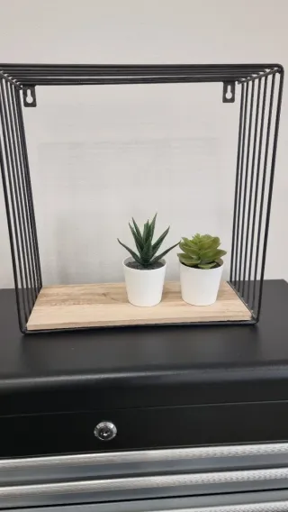 4 Estanterías Decorativas Metal y Madera