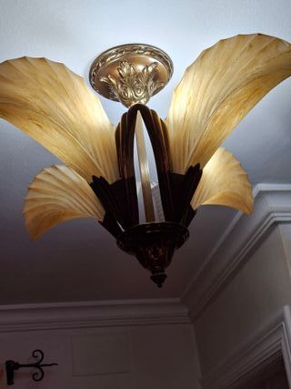 Lámpara de techo 4 tulipas