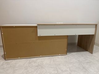 Escritorio 2m con Estantería y Cajonera