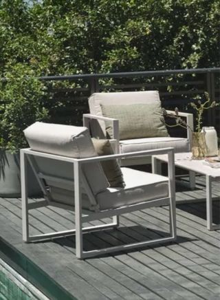 Conjunto 2 Sillones Terraza Vonge Beige
