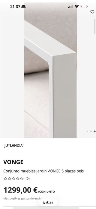 Conjunto 2 Sillones Terraza Vonge Beige