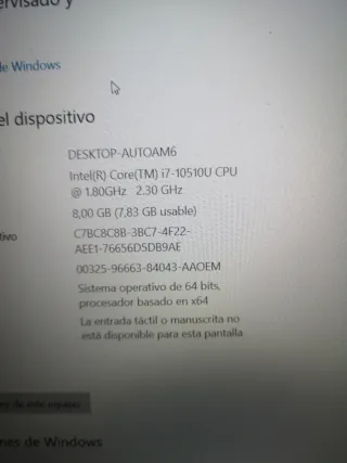 Portátil Acer Core i7 10ª Gen