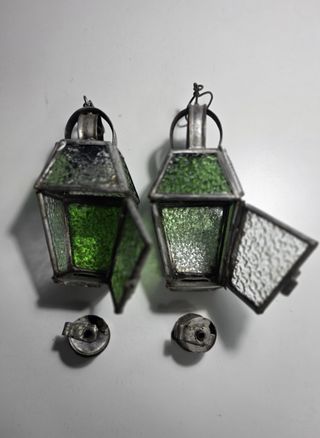 Farolillos antiguos de aceite