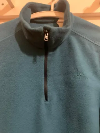 Felpa pile blu con zip