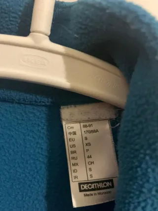 Felpa pile blu con zip