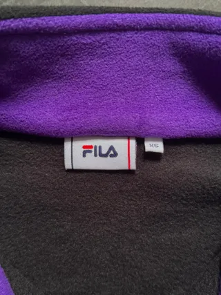 Sudadera Fila Polar Negra y Morada