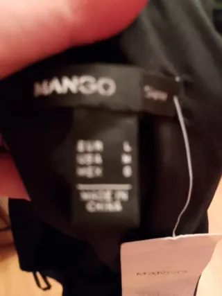 Vestido negro Mango talla l