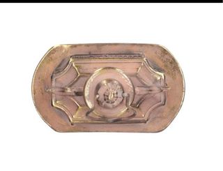 Farol de metal y vidrio dorado