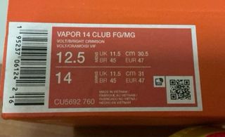 Scarpe Nike Mercurial Vapor 14 Club FG/MG Taglia 4