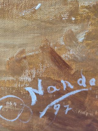 Cuadro Mediterráneo Barco y Paisaje