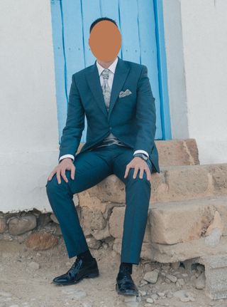 Traje de Novio completo Turquesa