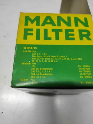 Filtro Aceite Mann W 914/15 Peugeot Citroen