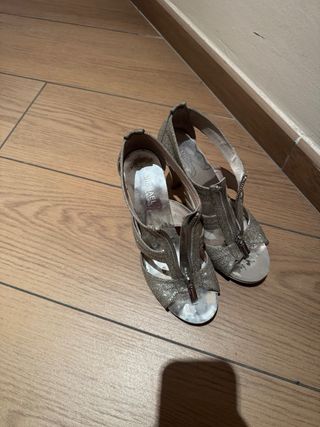 Sandalias de tacón Michael Kors oro/plata