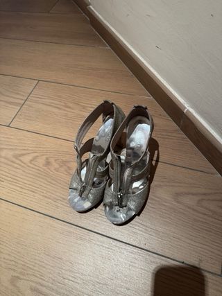 Sandalias de tacón Michael Kors oro/plata