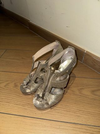 Sandalias de tacón Michael Kors oro/plata