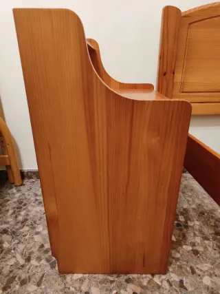 Estructura cama madera + mesita noche