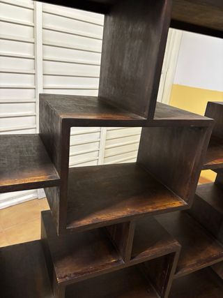 Estantería Colonial Madera Oscura