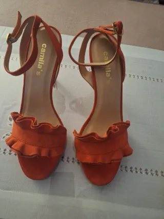 Zapatos de piel 39 color coral