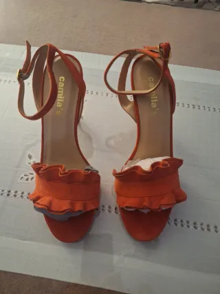 Zapatos de piel 39 color coral