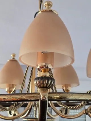 Pack 2 Lámparas Salón Comedor Doradas