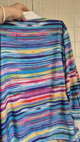 Camicia a righe multicolor