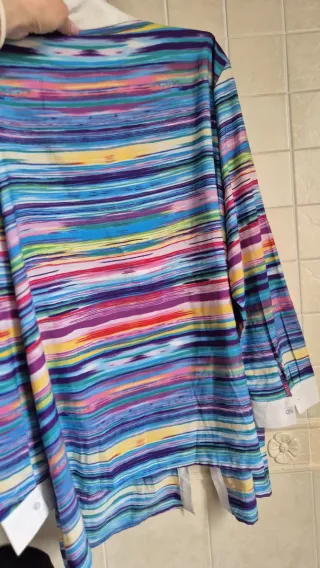 Camicia a righe multicolor
