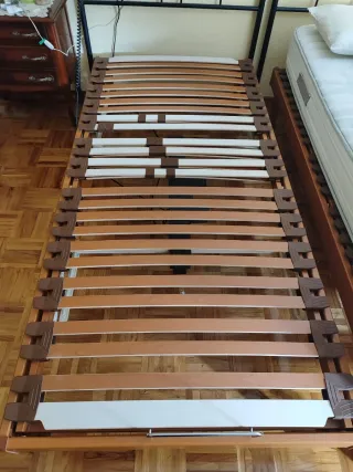 Cama articulada madera y metal