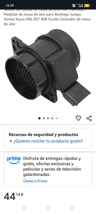 Sensor Caudalímetro MAF Citroën/Peugeot