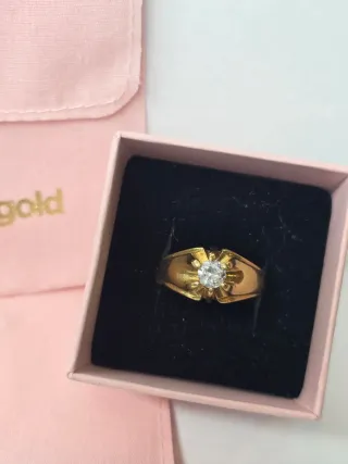 Anillo oro 18k 6,84gr con circonita