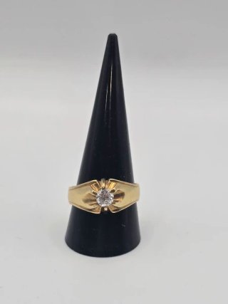 Anillo oro 18k 6,84gr con circonita