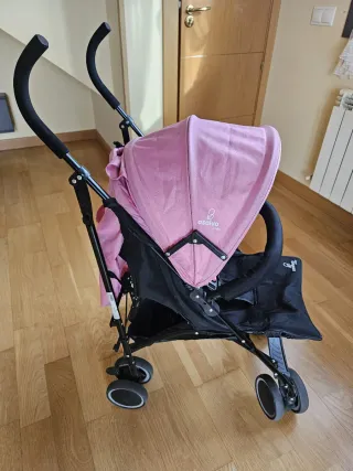 Carro de paseo Minnie rosa y negro