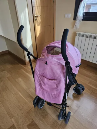 Carro de paseo Minnie rosa y negro