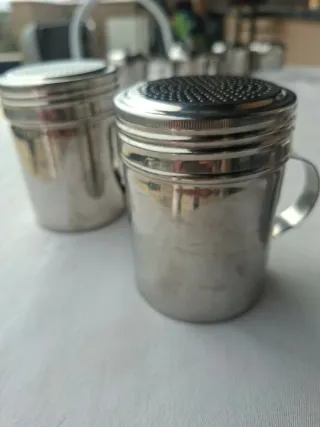 Set de 3 espolvoreadores de acero inoxidable