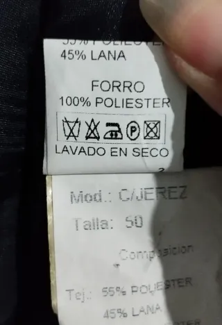 Americana Clásica Azul Marino - Mezcla de Lana