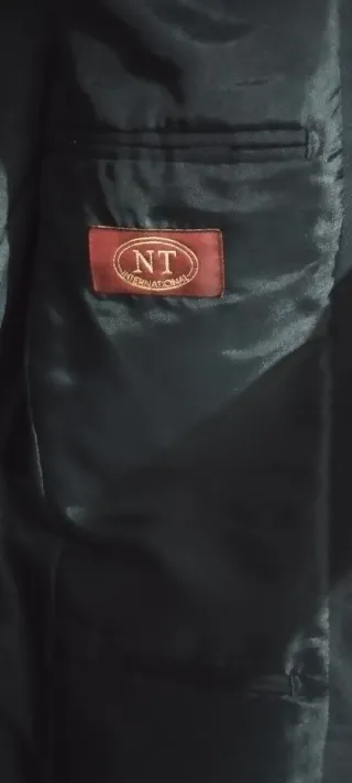 Americana Clásica Azul Marino - Mezcla de Lana