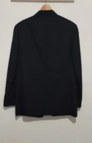 Americana Clásica Azul Marino - Mezcla de Lana