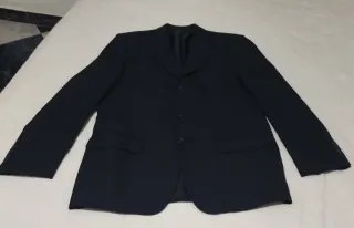 Americana Clásica Azul Marino - Mezcla de Lana