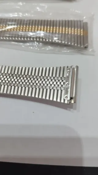 Lote de 5 brazaletes de acero bicolor de 18mm
