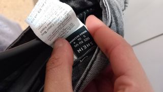 Pantalón acampanado gris talla S