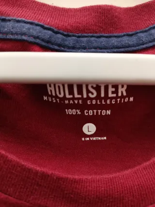Camiseta Hollister Roja Talla L