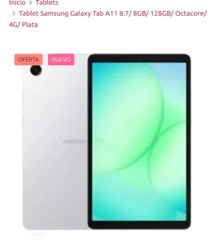 Tablet Samsung Galaxy Tab A11 8.7 Argento