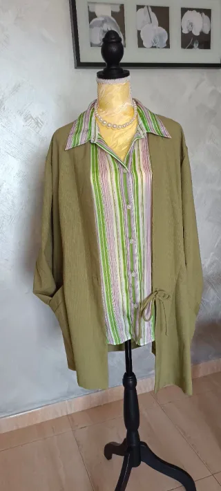 Conjunto kimono y blusa seda talla 54/56
