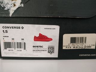 Converse nuevas CTAS Big Eyelets Ox - Talla 33